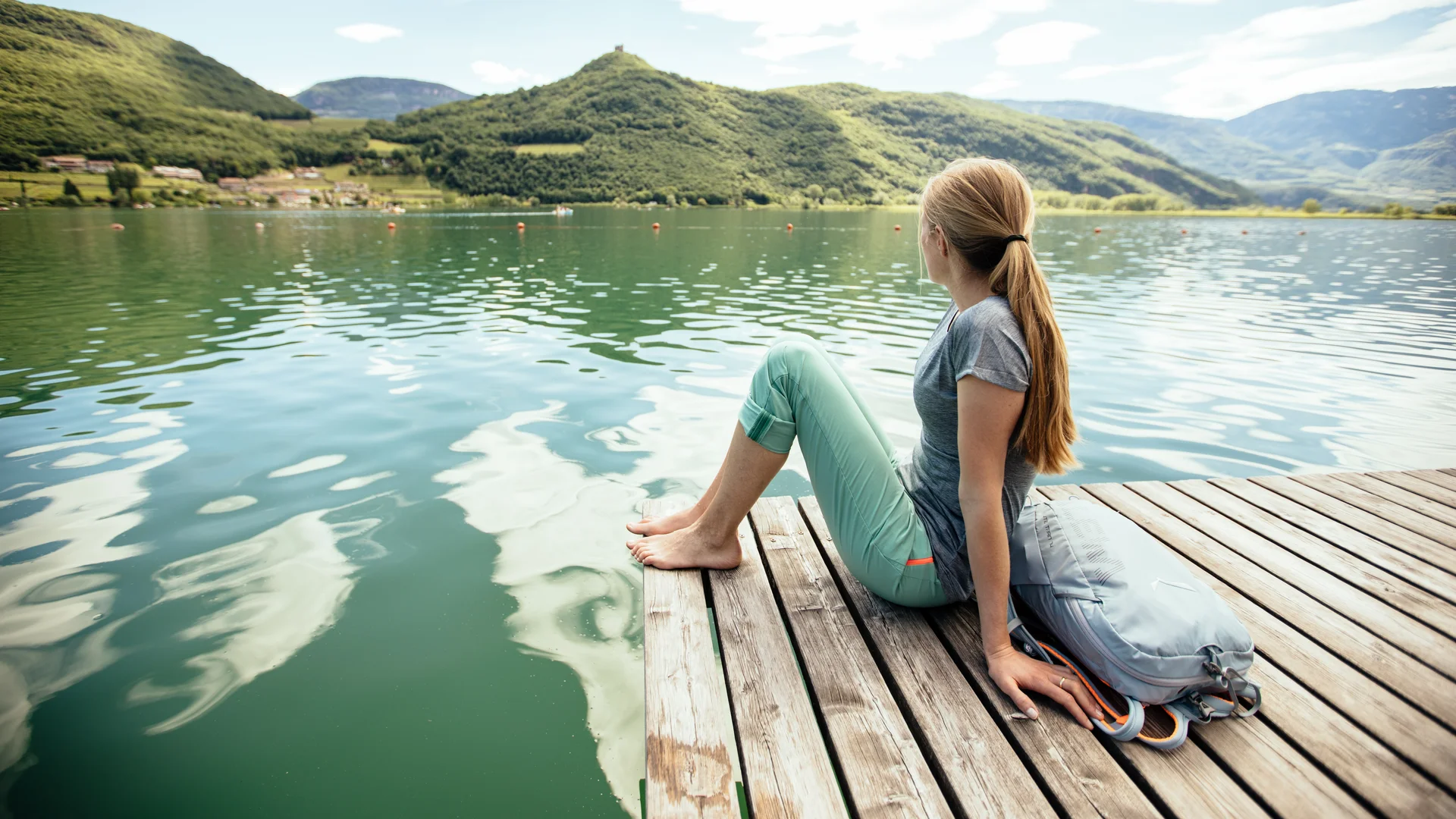 Stay on Lake Caldaro at our hotel with private beach
