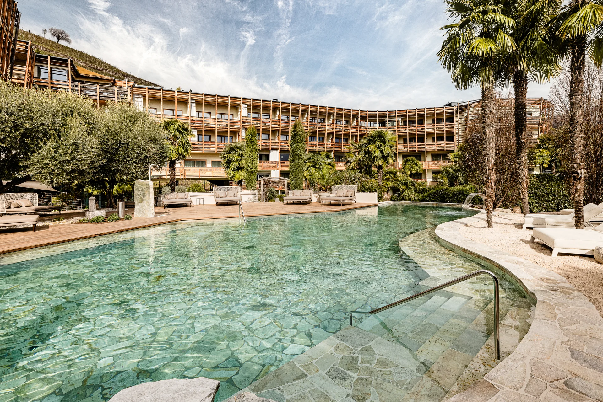 Stay on Lake Caldaro at our hotel with private beach